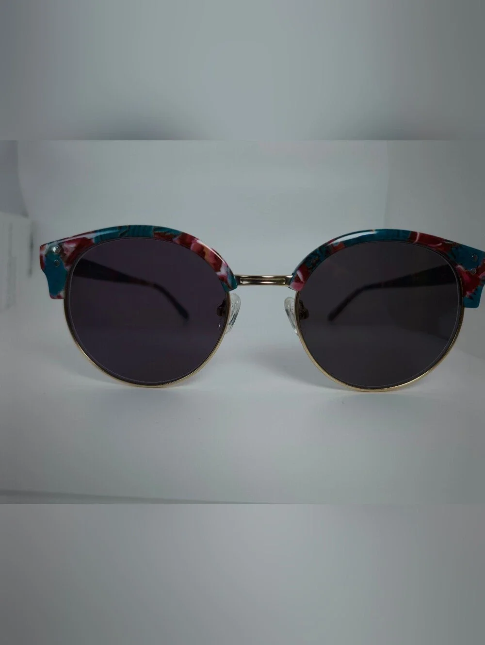 SambaRound Floral Acetate & Metal  Emerald/Pink.